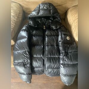 Moncler Black Puffer Jacket with Hood